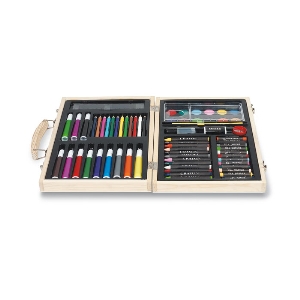 Set pinturas en caja de madera
