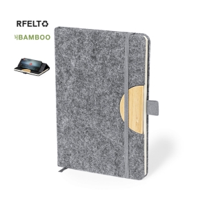 Bloc Notas Soporte Fieltro RPET/ Bambú